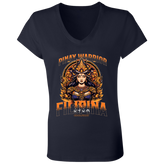 Pinay Warrior Filipina Ladies' Jersey V-Neck T-Shirt